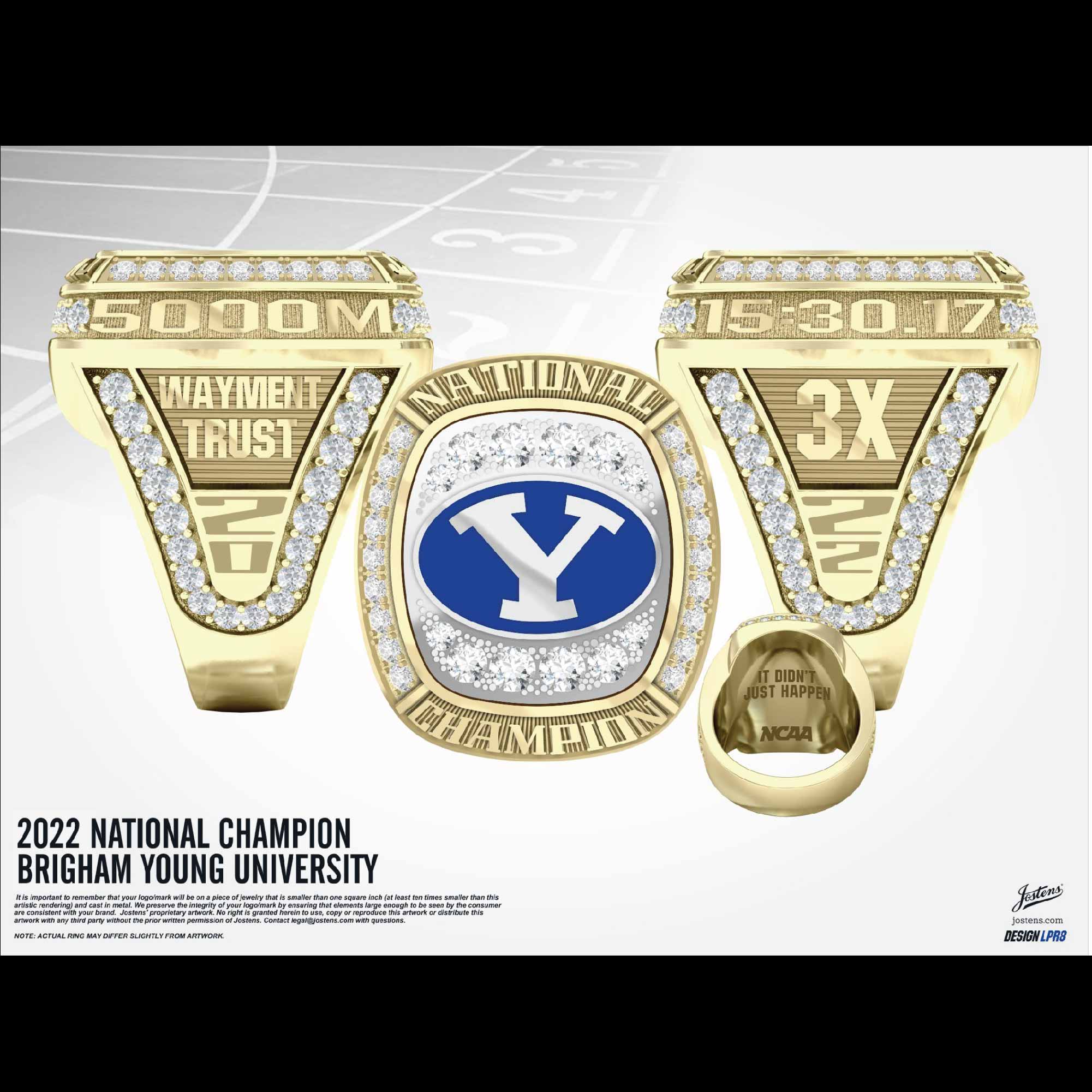 BYU Women's Track & Field 2022 National Championship Ring