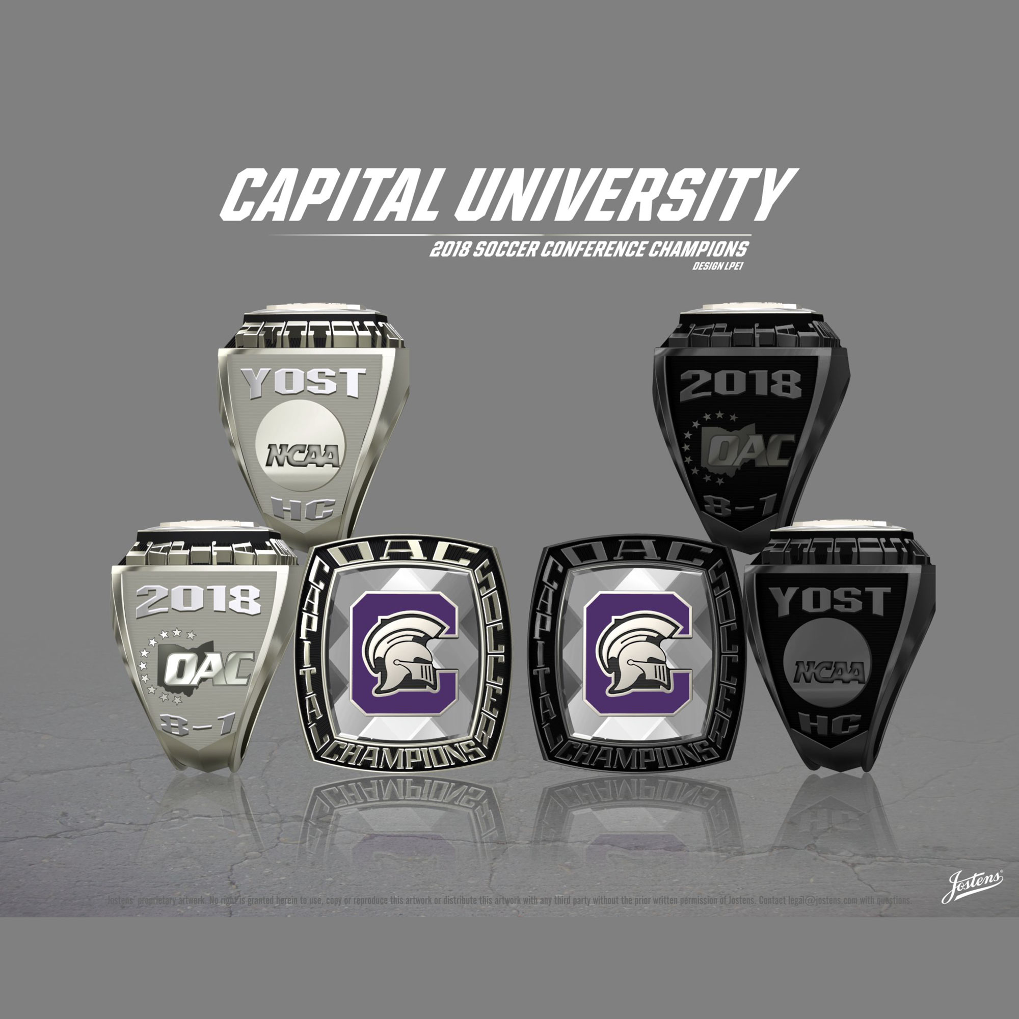 Capital University Men's Soccer 2018 OAC Championship Ring