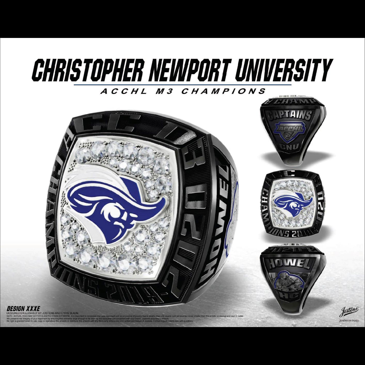 Christopher Newport University Men's Hockey 2019 ACCHL Championship Ring