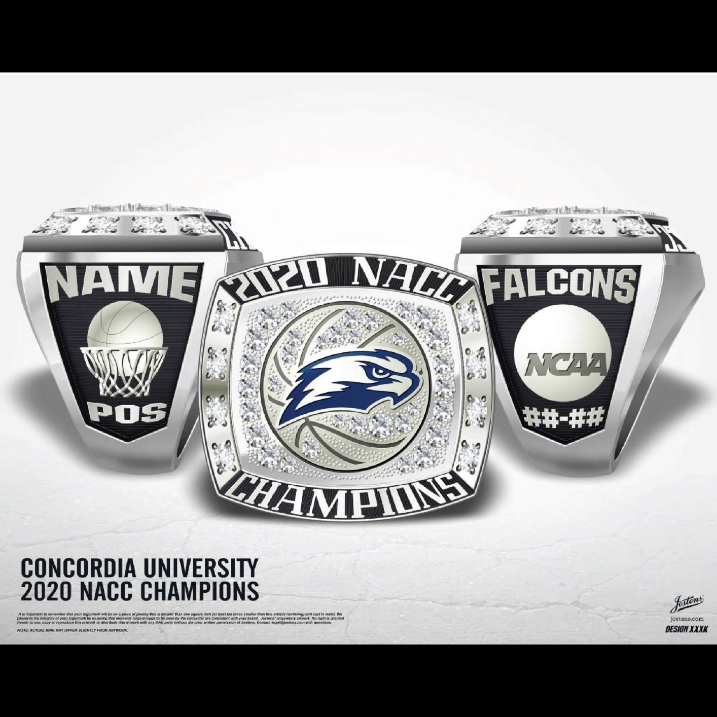 Concordia University Men's Basketball 2020 NACC Championship Ring