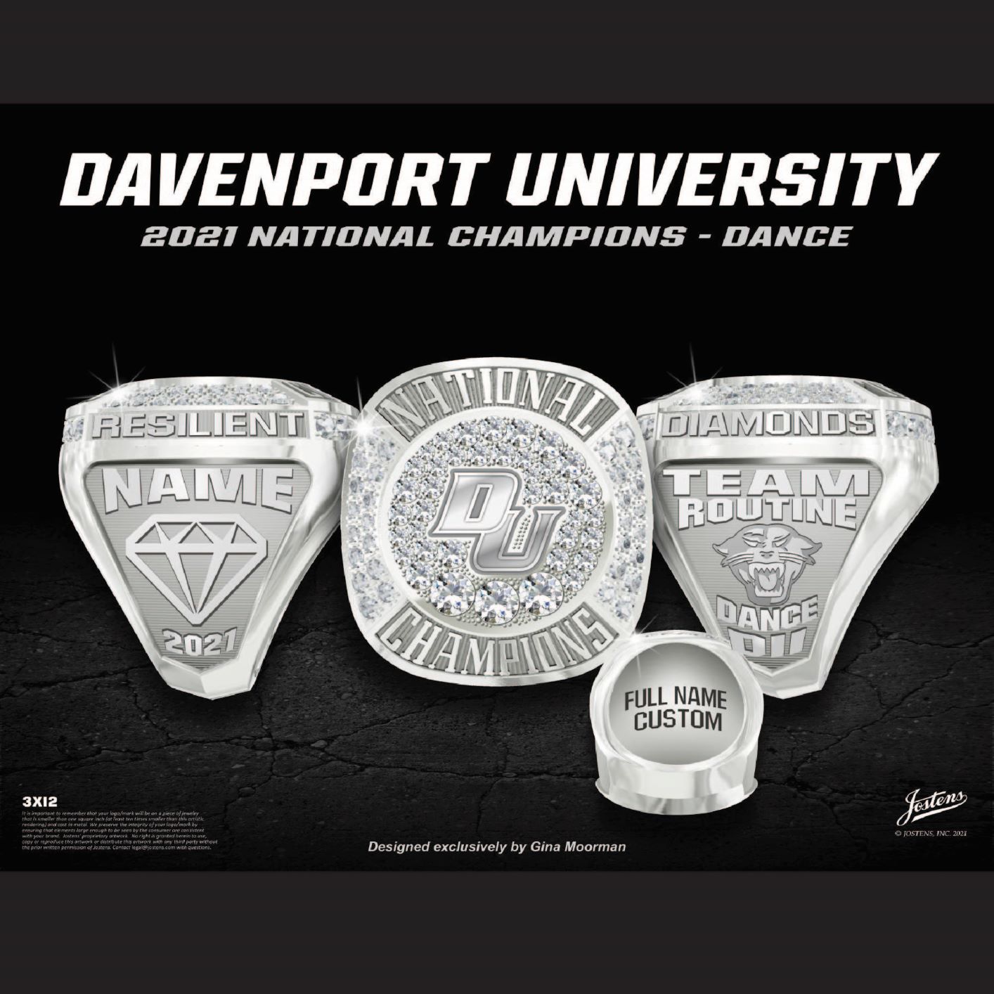 Davenport University Women's Dance 2021 National Championship Ring