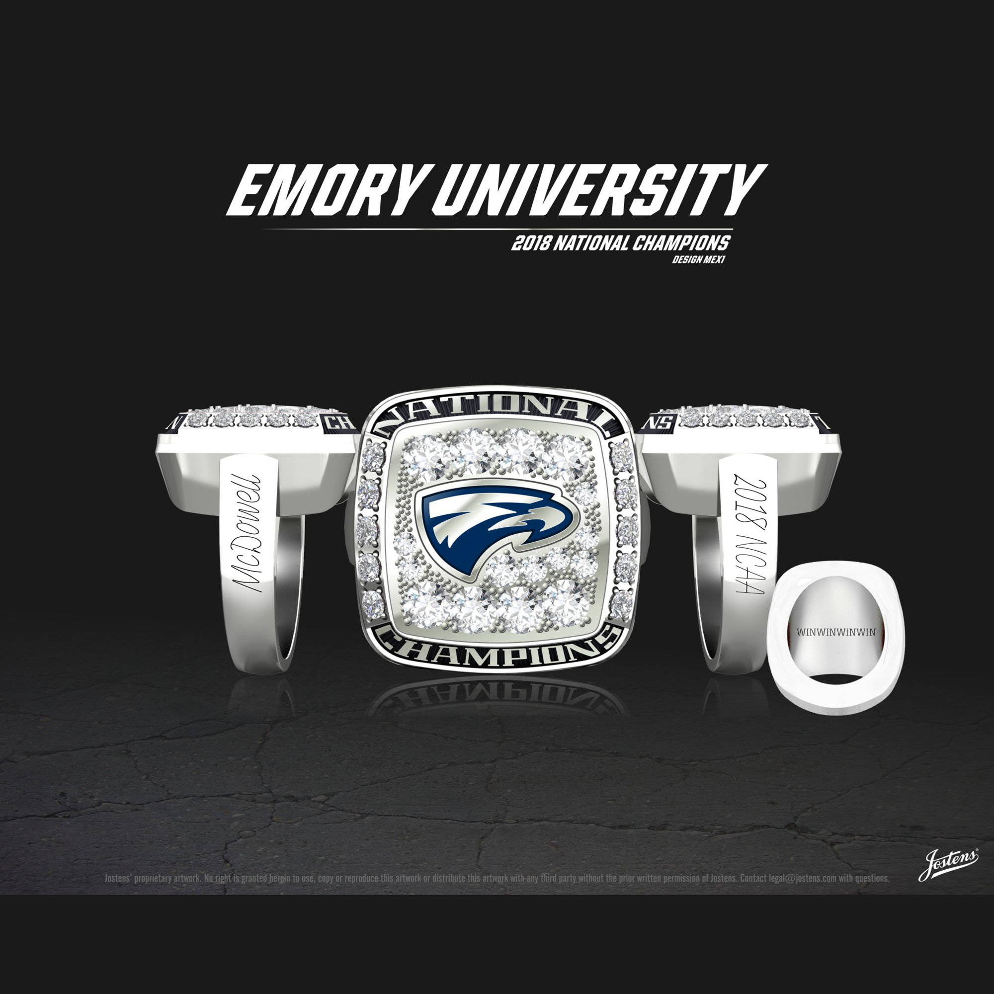 Emory University Women's Volleyball 2018 National Championship Ring