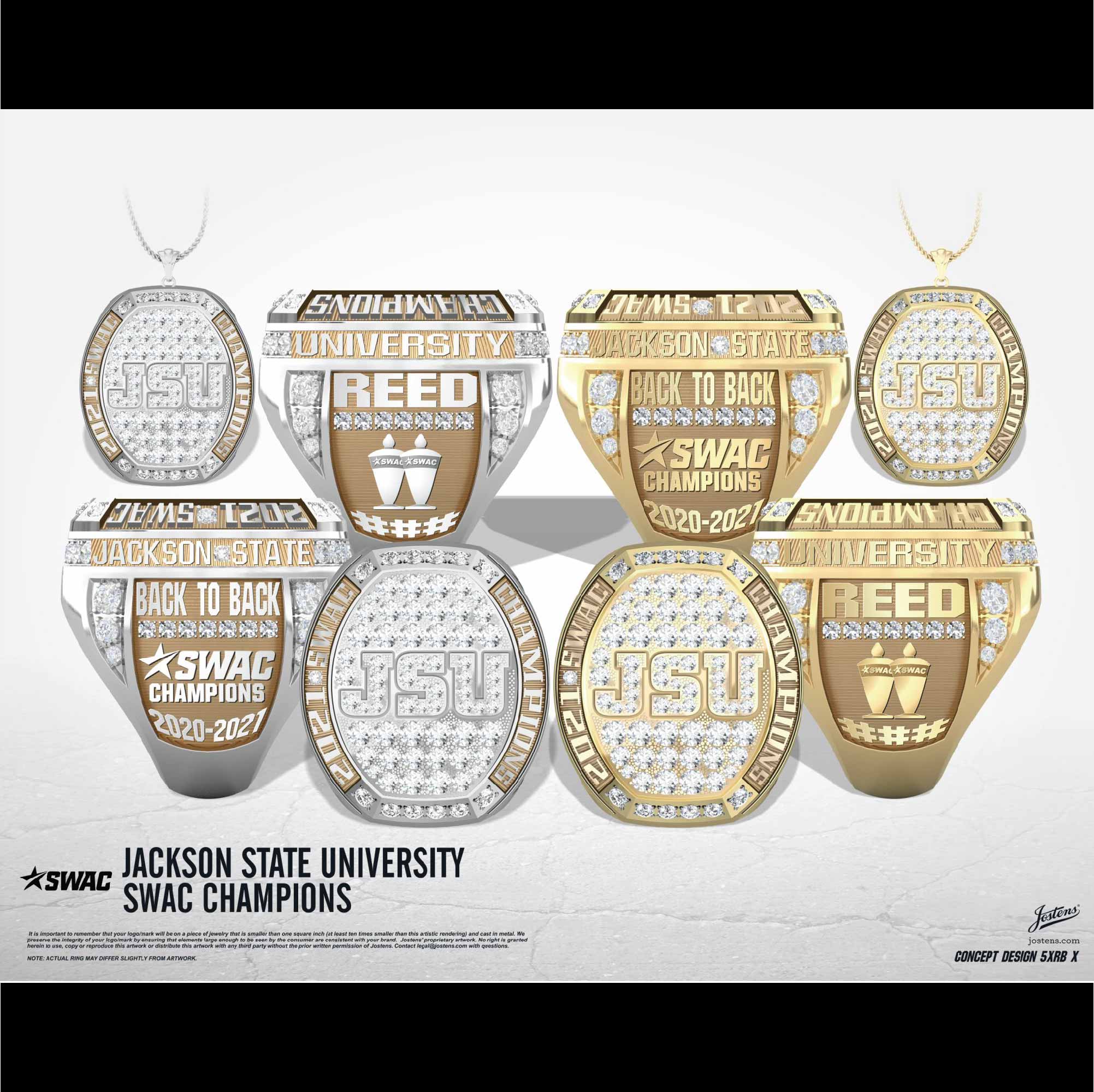 Jackson State University Women's Basketball 2021 SWAC Championship Ring