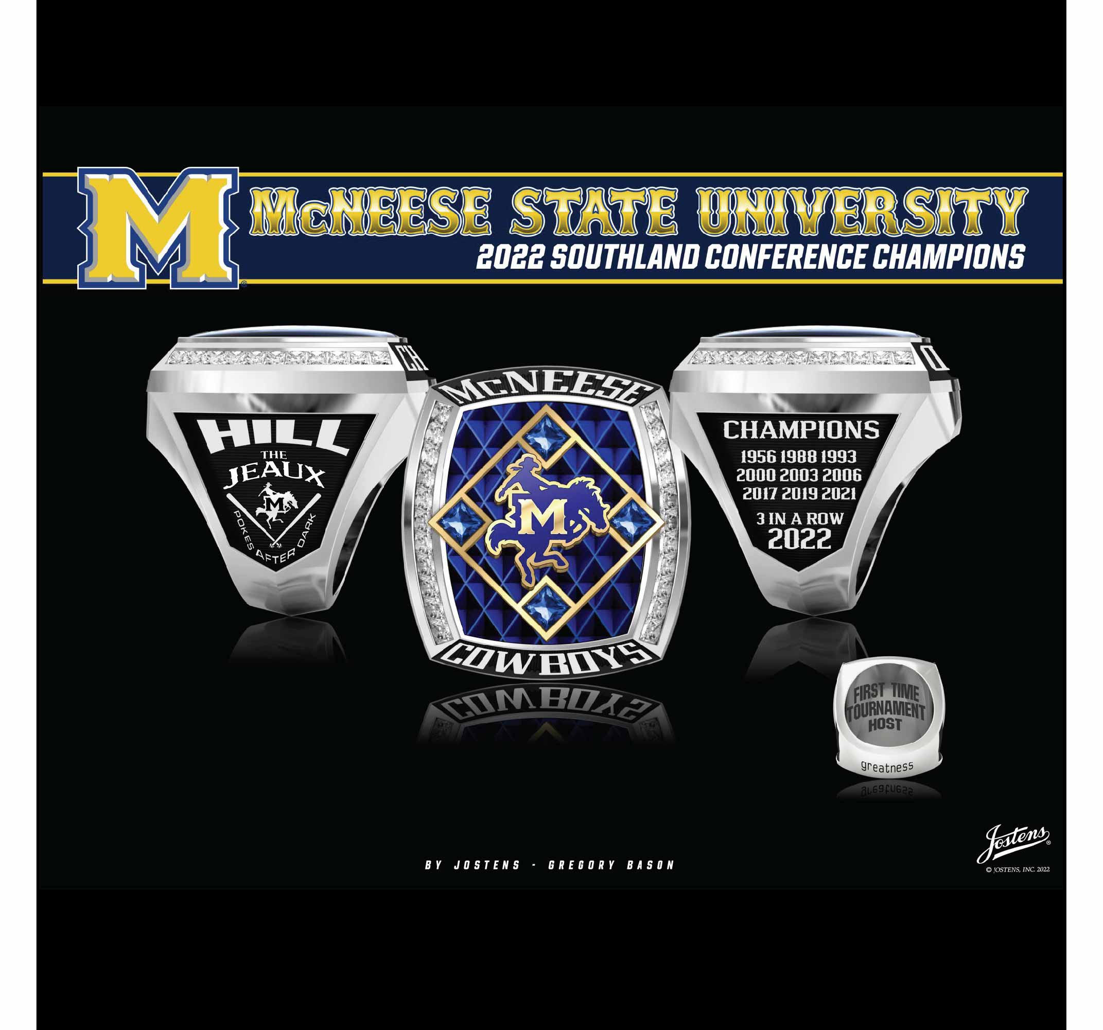 McNeese State University Baseball 2022 Southland Championship Ring