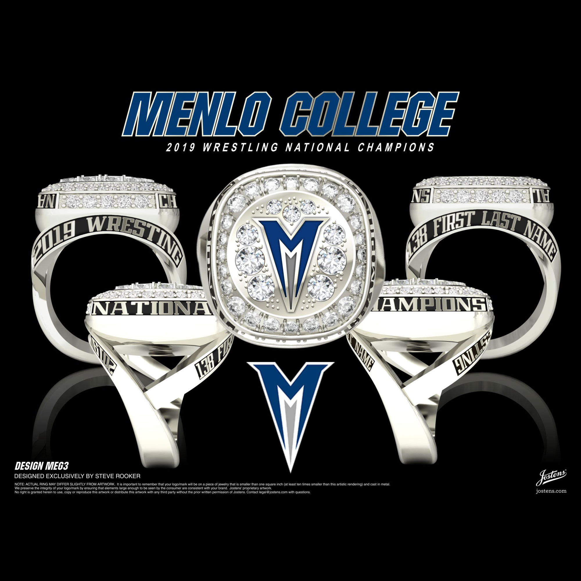 Menlo College Women's Wrestling 2019 National Championship Ring