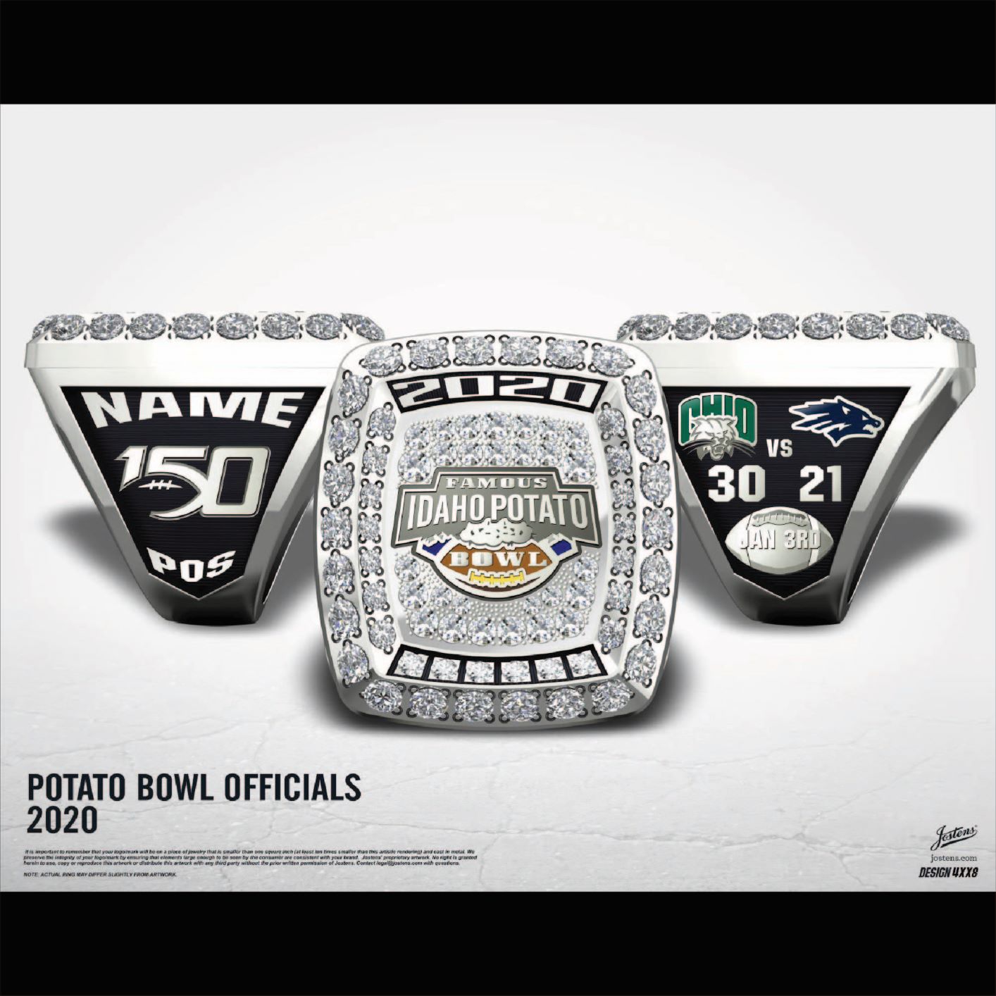 2020 Idaho Potato Bowl Officials Championship Ring