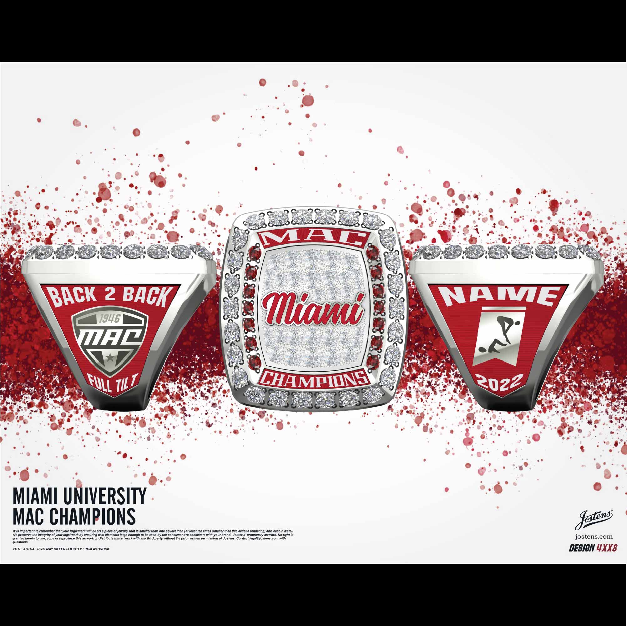 Miami University Men's Swimming & Diving 2022 MAC Championship Ring