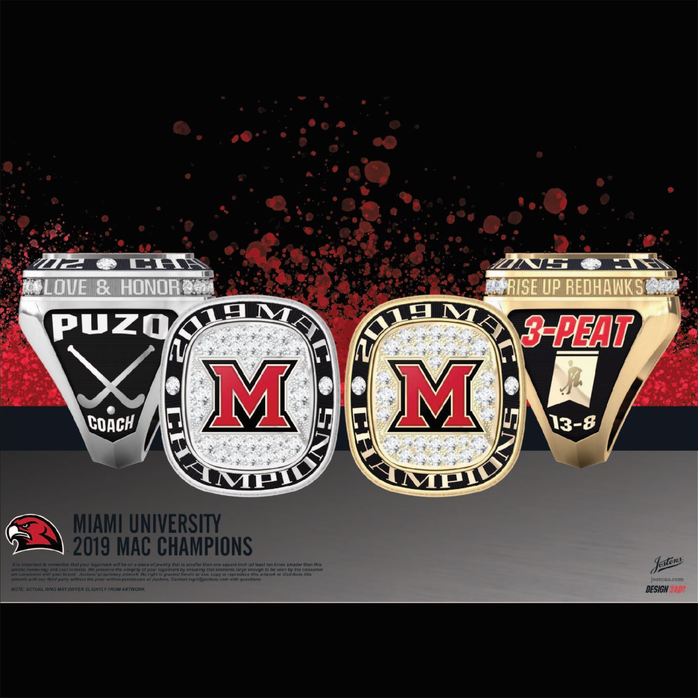 Miami University Women's Field Hockey 2019 MAC Championship Ring