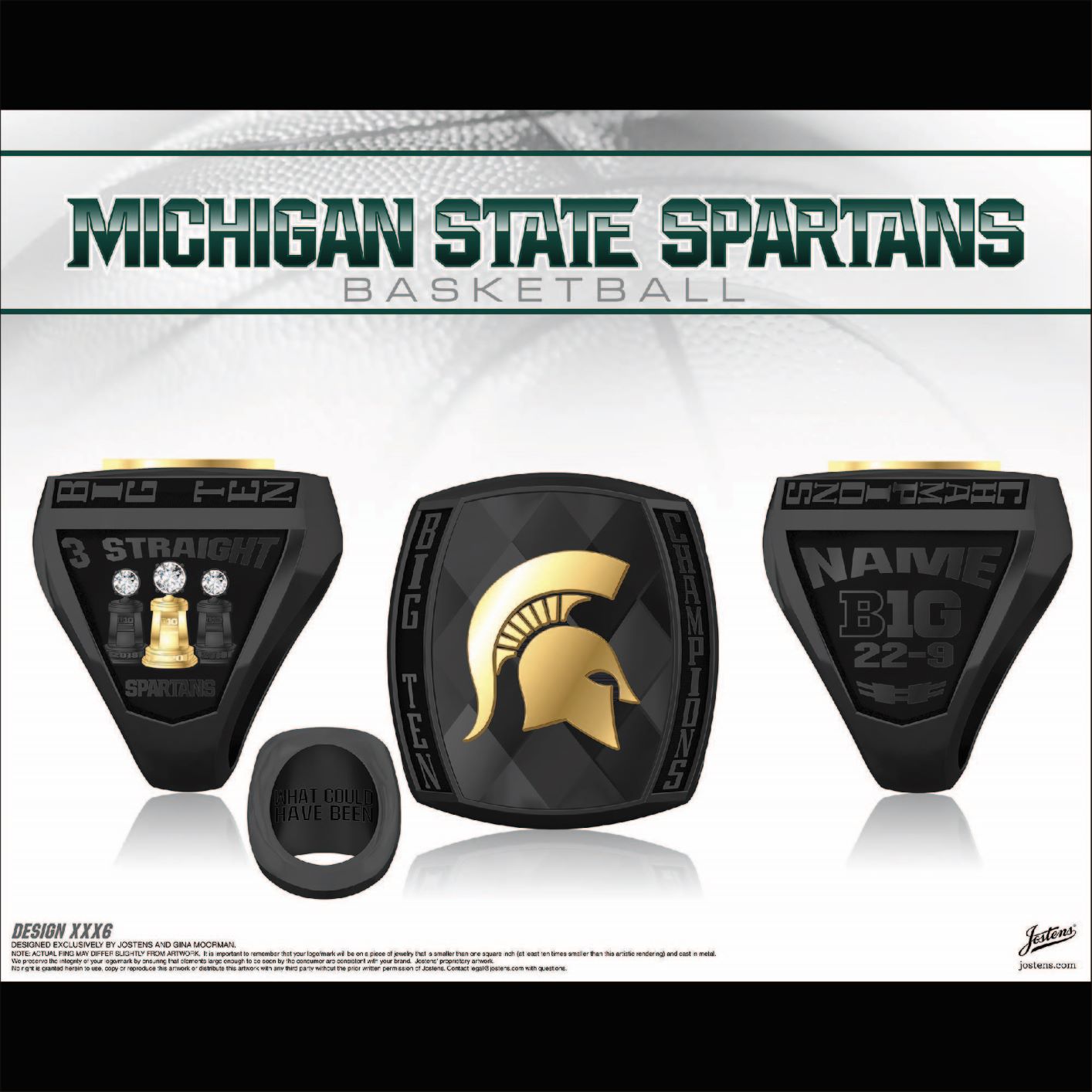 Michigan State University Men's Basketball 2019 Big Ten Championship Ring