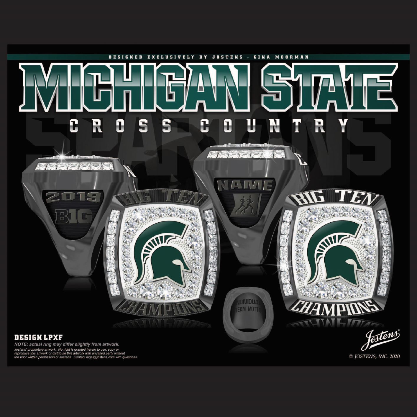 Michigan State University Women's Cross Country 2019 Big Ten Championship Ring