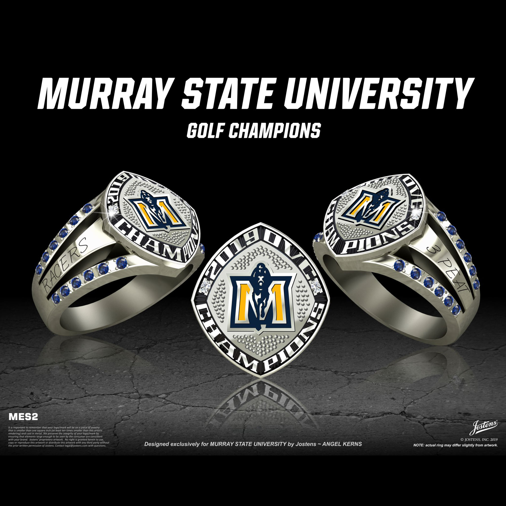 Murray State University Women's Golf 2019 OVC Championship Ring