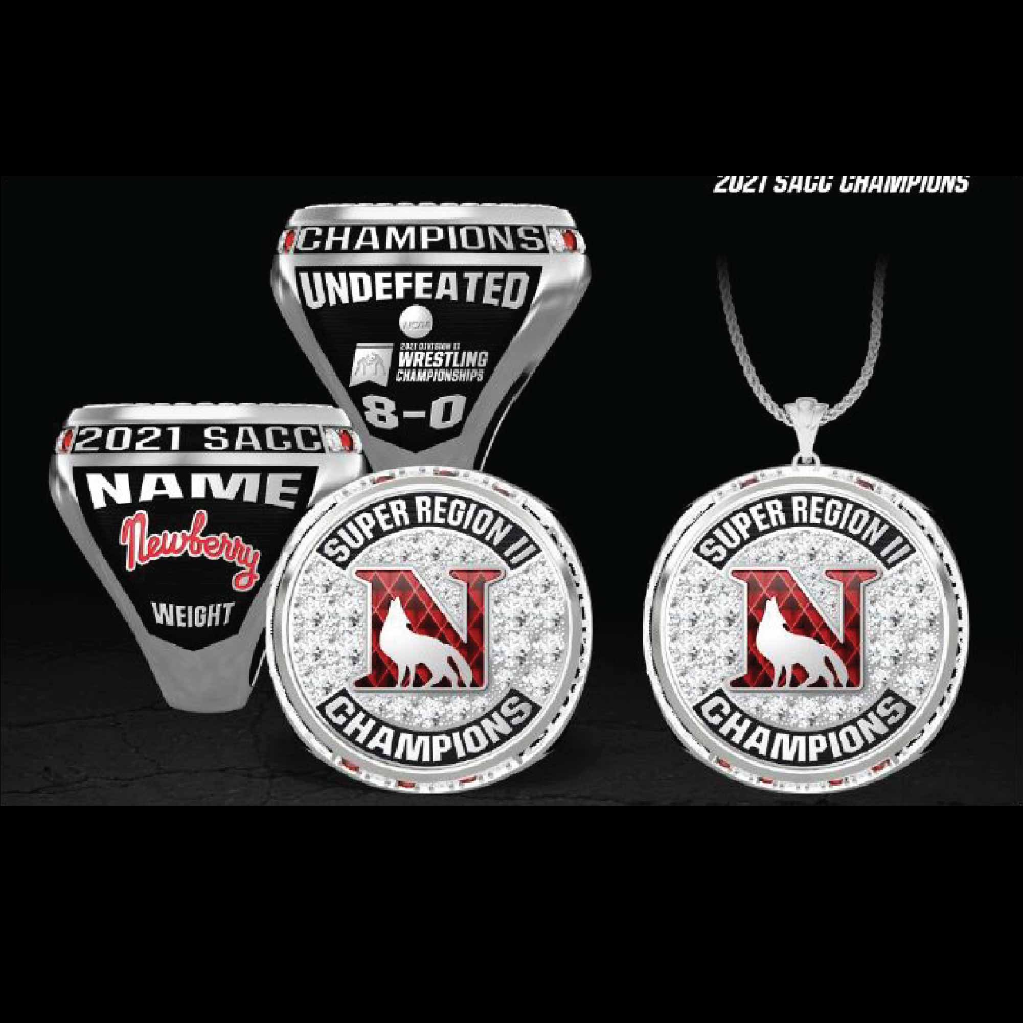 Newberry College Men's Wrestling 2021 SACC Championship Ring