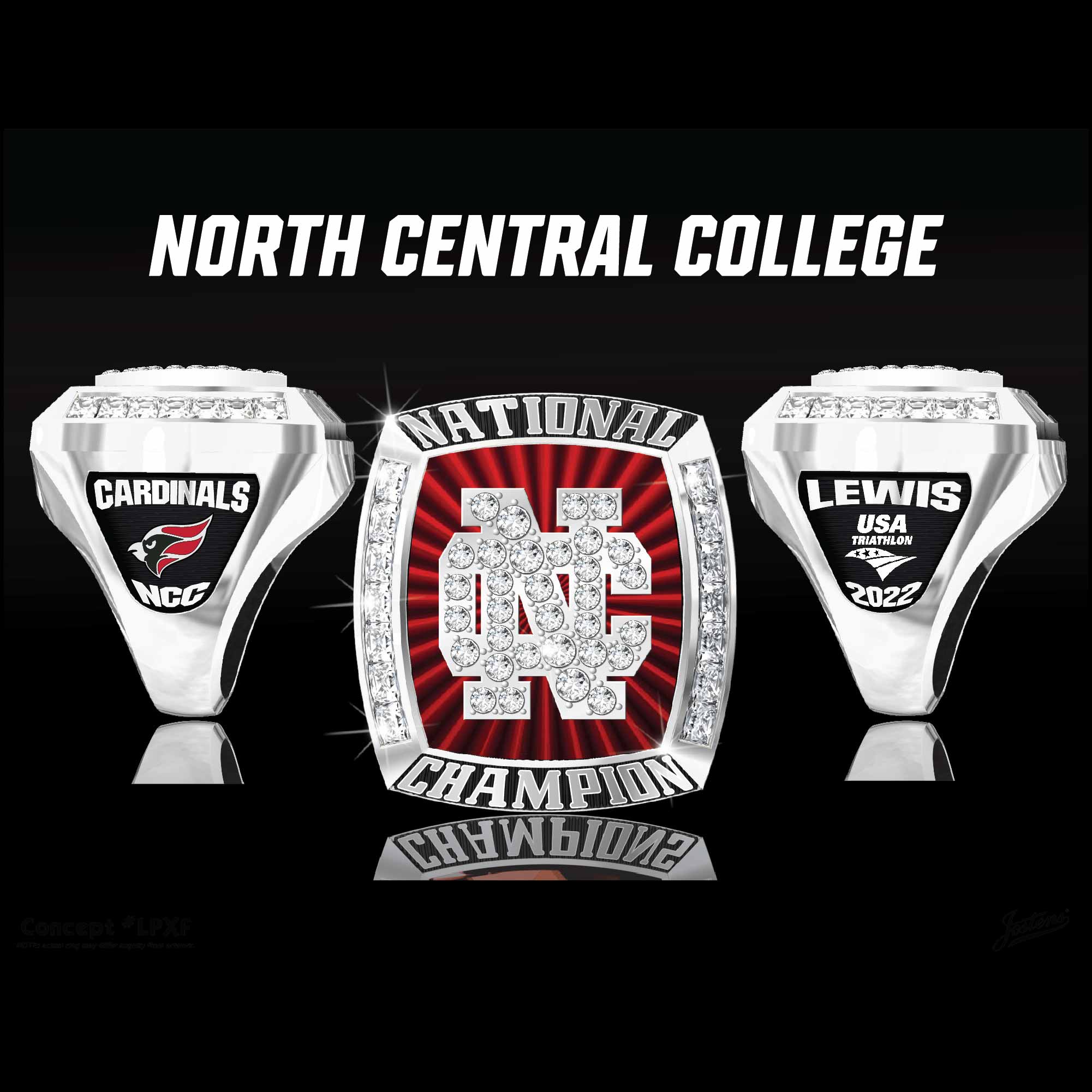 North Central College Women's Triathlon 2022 National Championship Ring