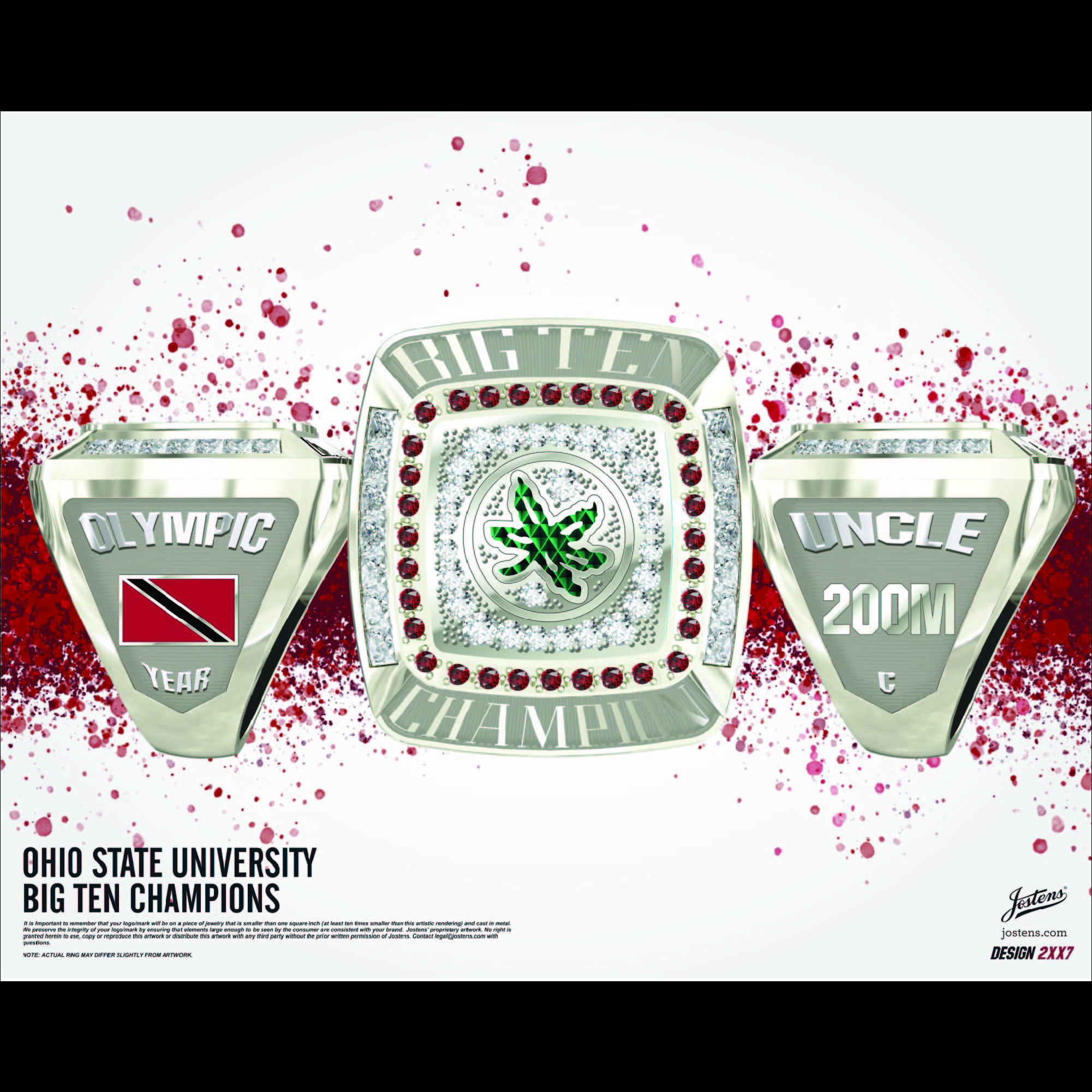 Ohio State University Men's Track & Field 2021 Big Ten Championship Ring