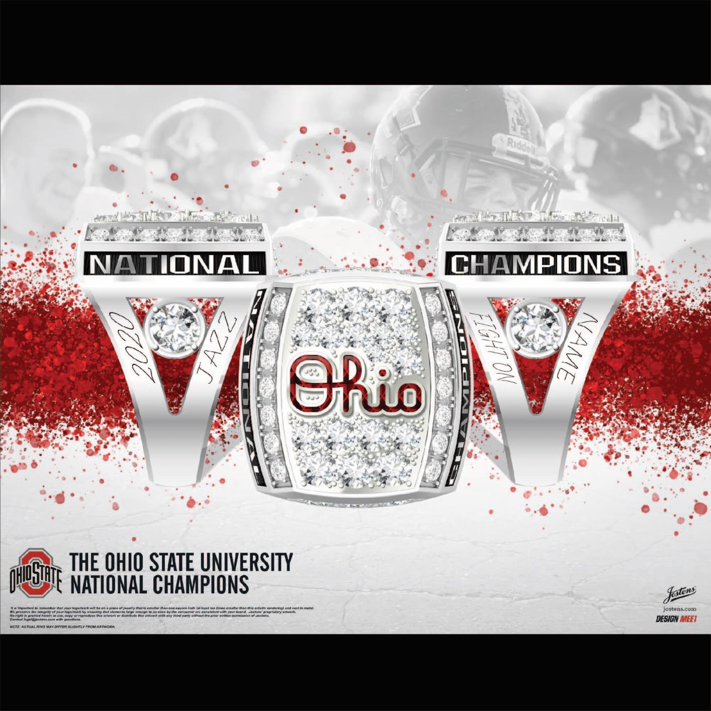 Ohio State University Women's Dance 2020 National Championship Ring