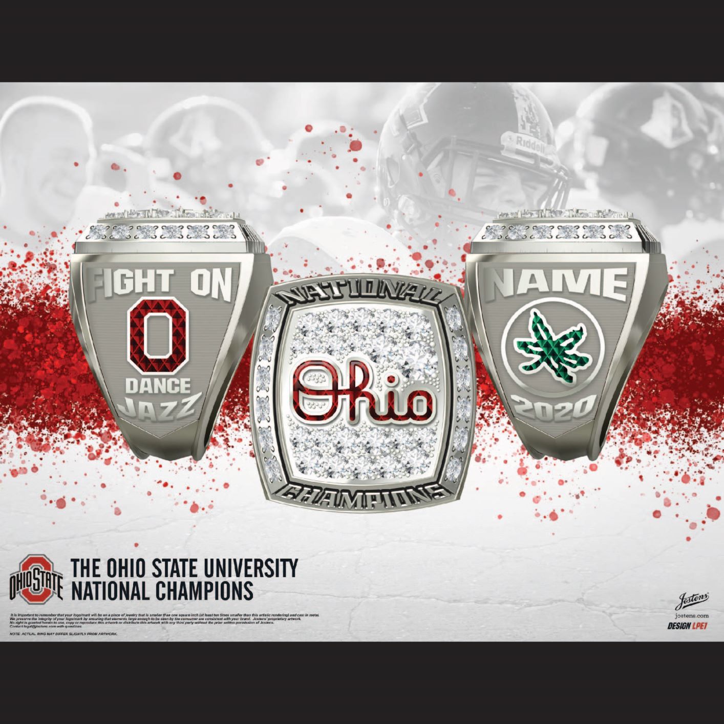 Ohio State University Women's Dance 2020 National Championship Ring