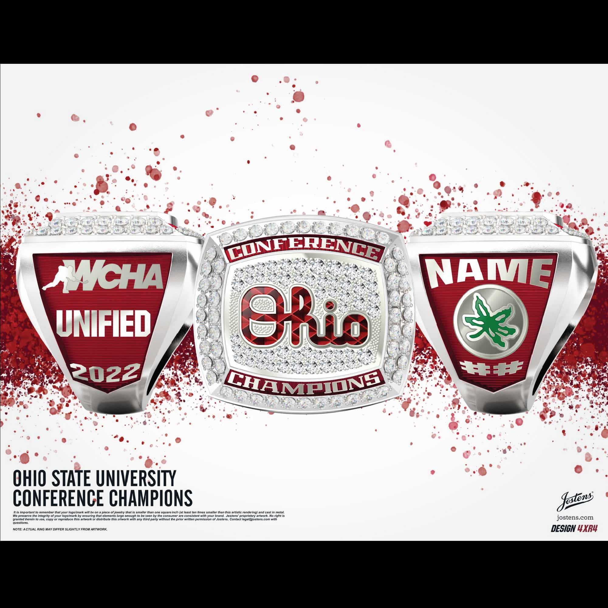 Ohio State University Women's Hockey 2022 Conference Championship Ring