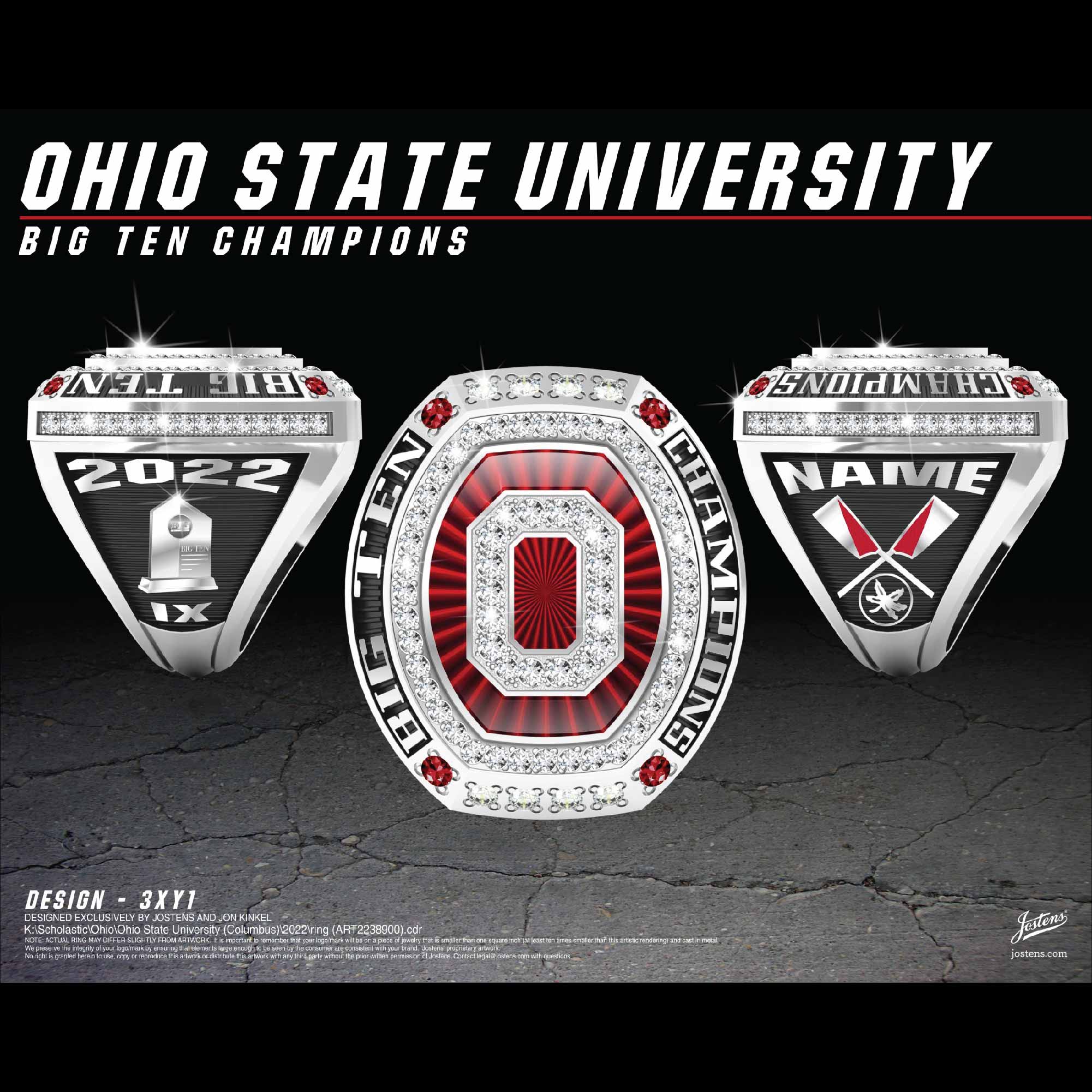 Ohio State University Women's Rowing 2022 Big Ten Championship Ring