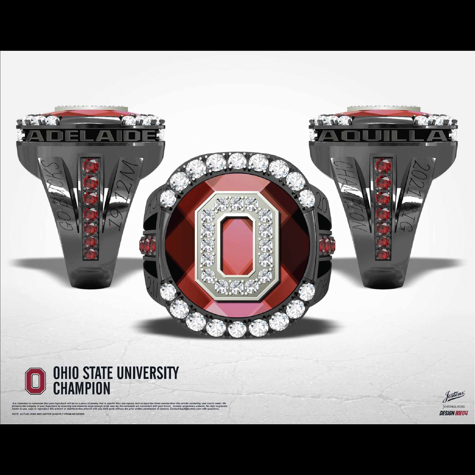 Ohio State University Women's Track And Field 2021 Big Ten Championship Ring