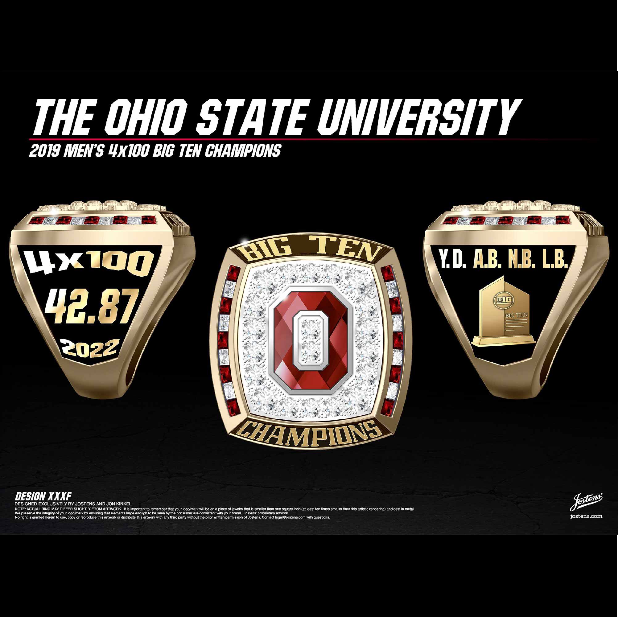 Ohio State University Women's Track & Field 2022 Big Ten Championship Ring