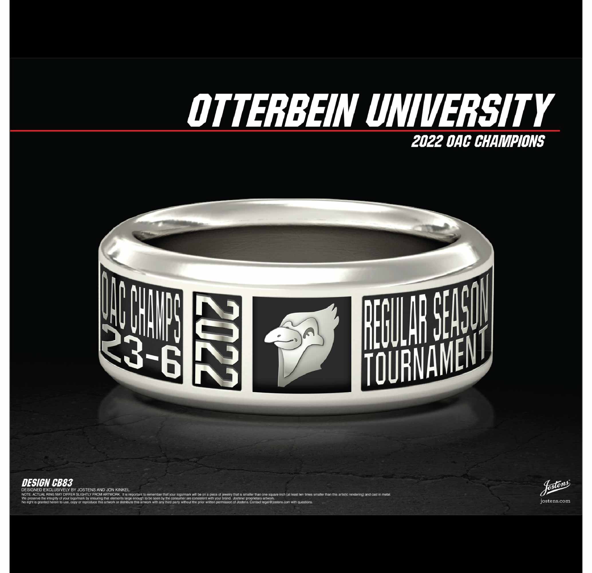 Otterbein University Women's Volleyball 2022 OAC Championship Ring