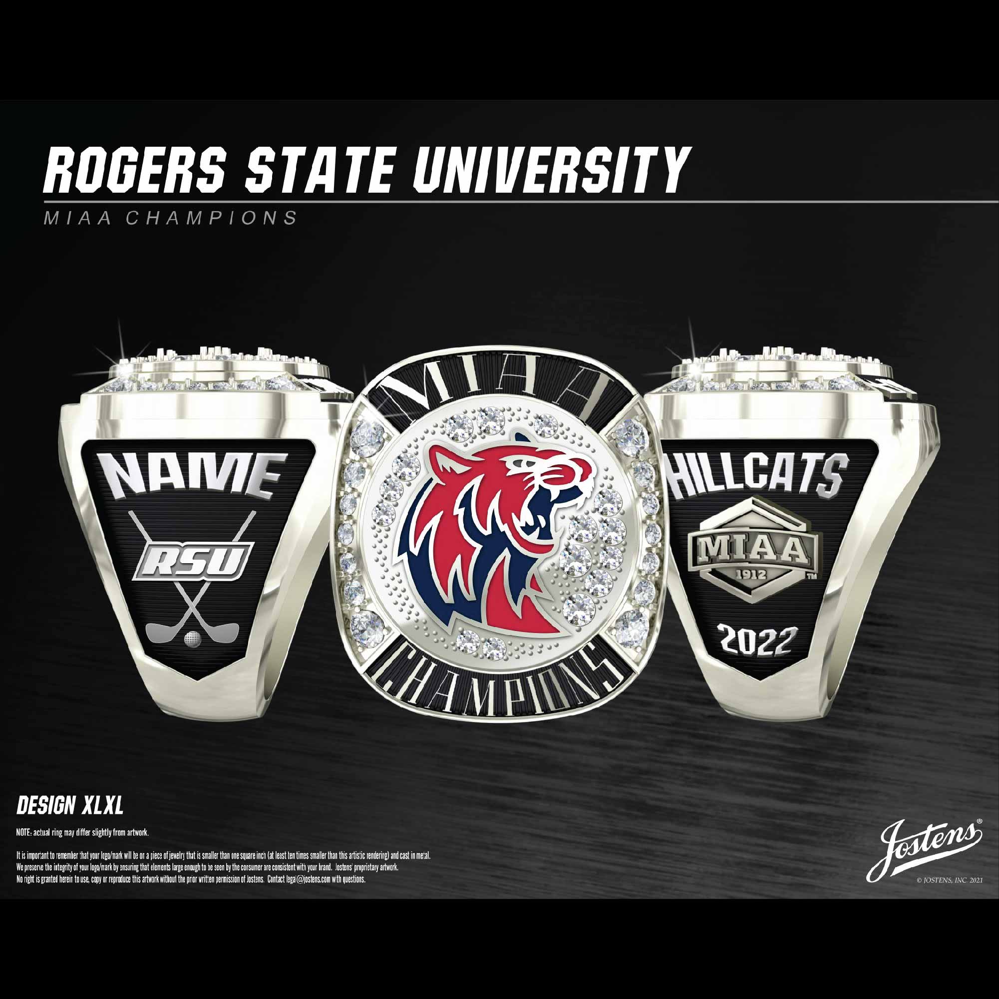 Rogers State University Men's Golf 2022 MIAA Championship Ring