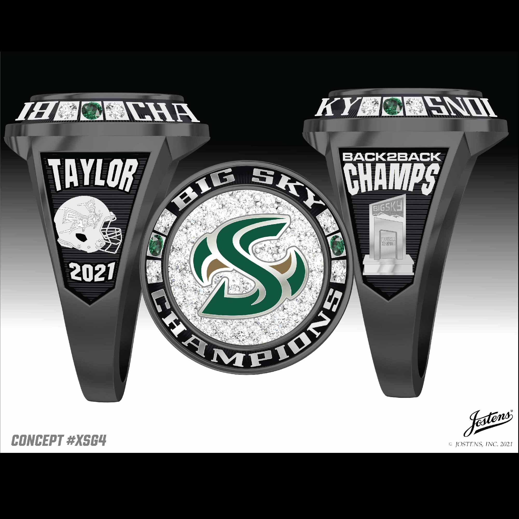 Sacramento State University Men's Football 2021 Back-To-Back Championship Ring