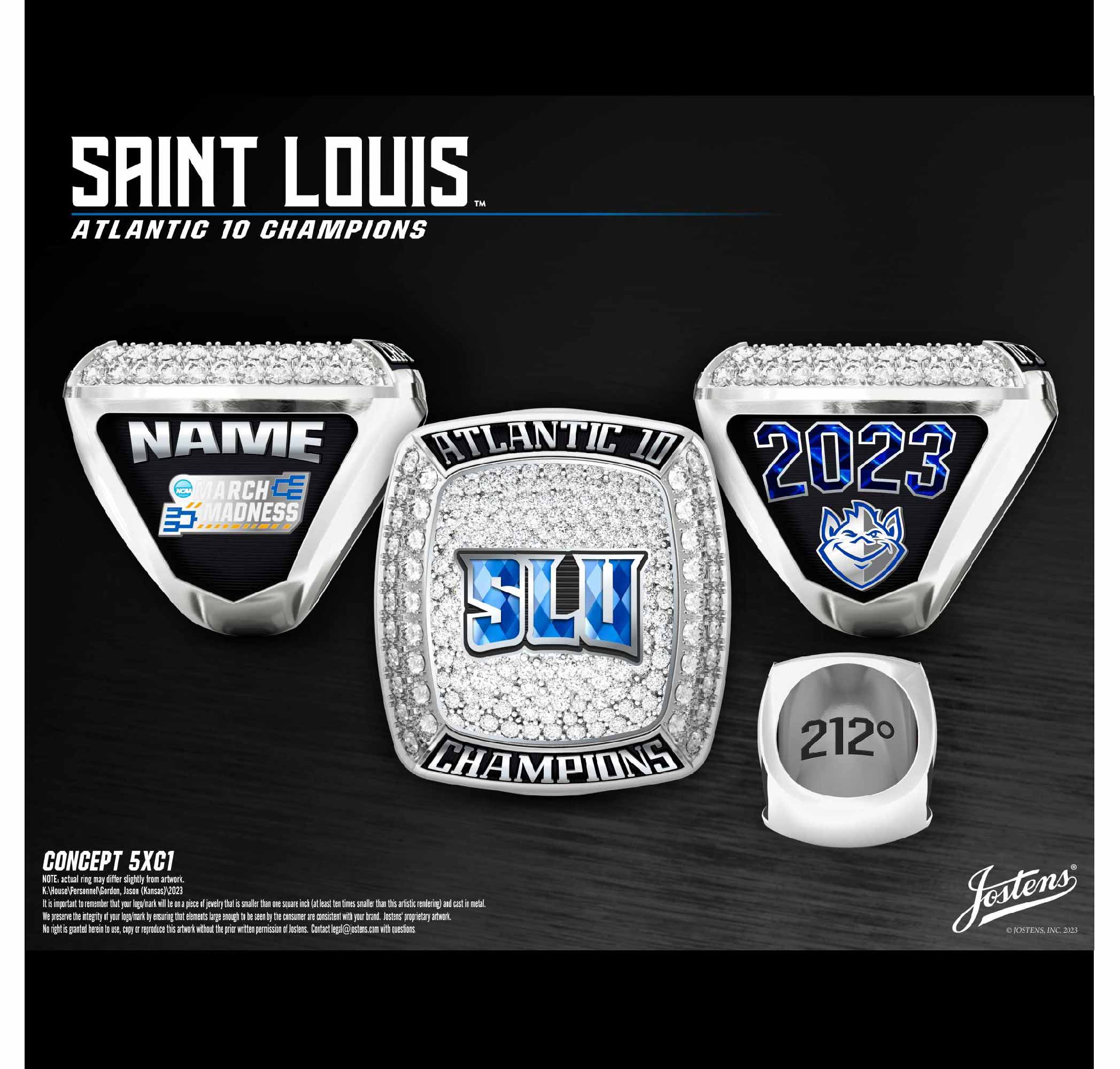 Saint Louis University Women's Basketball 2023 Atlantic 10 Championship Ring