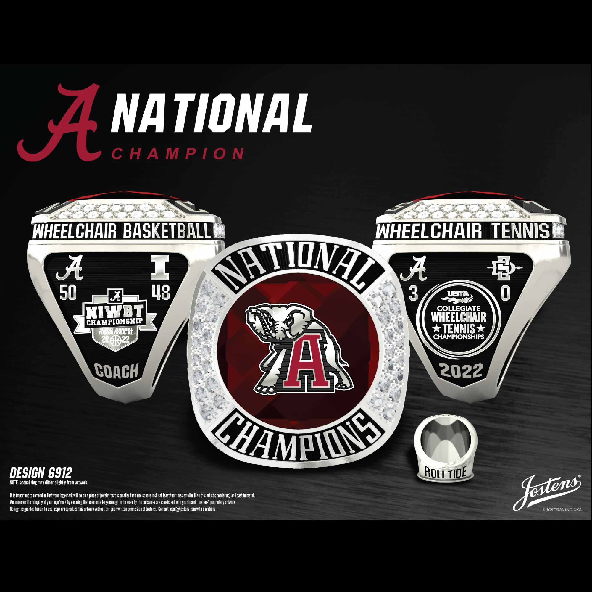 University of Alabama Wheelchair Basketball 2022 National Championship Ring