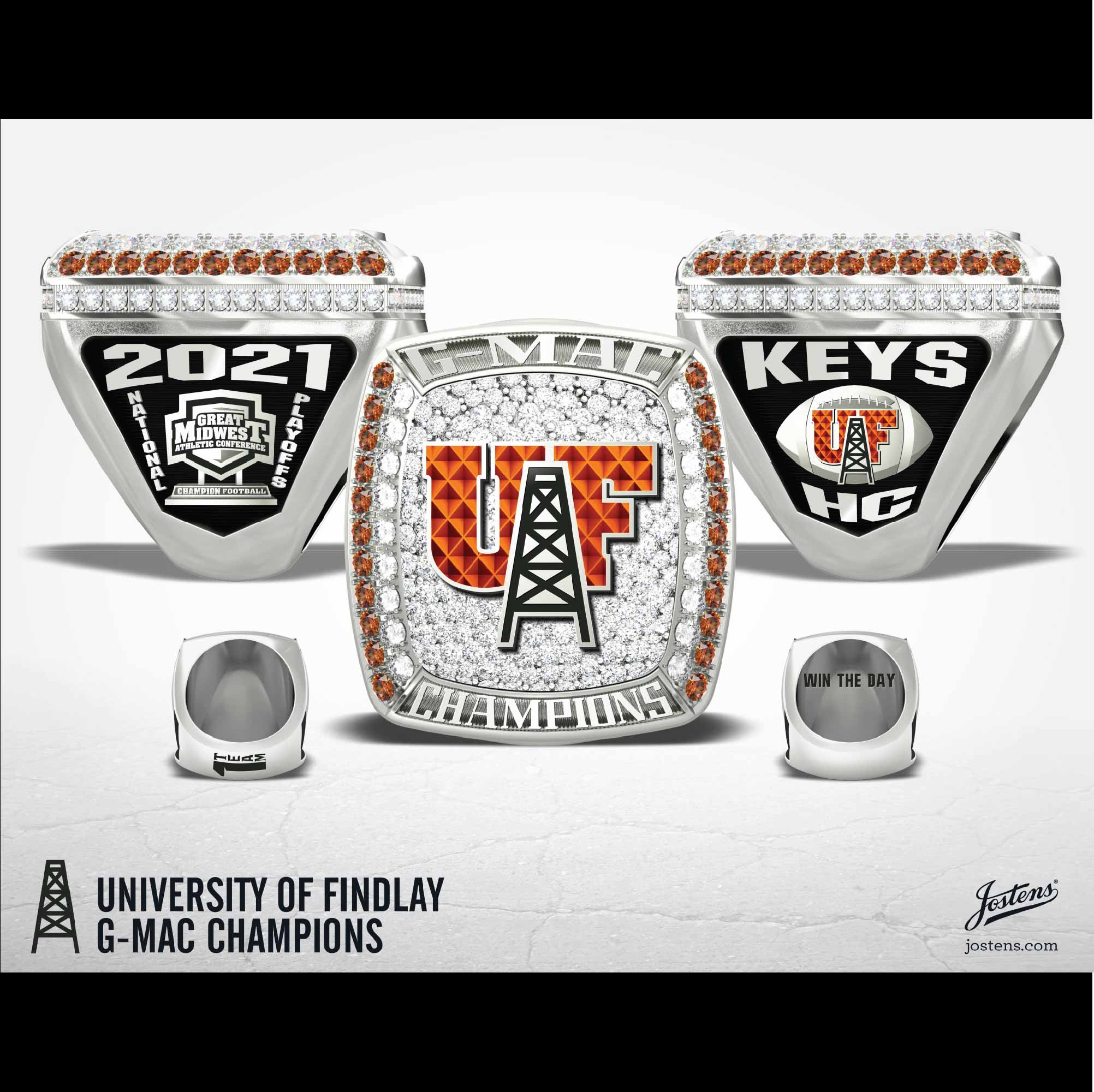 University of Findlay Men's Football 2021 G-MAC Championship Ring