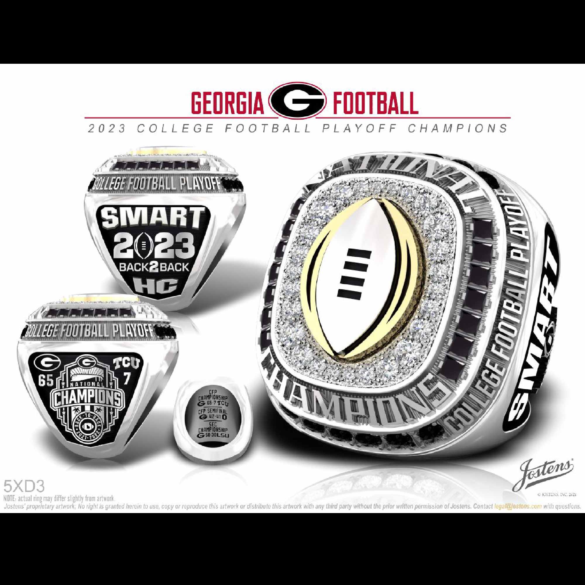 University of Georgia Football 2023 CFP Championship Ring