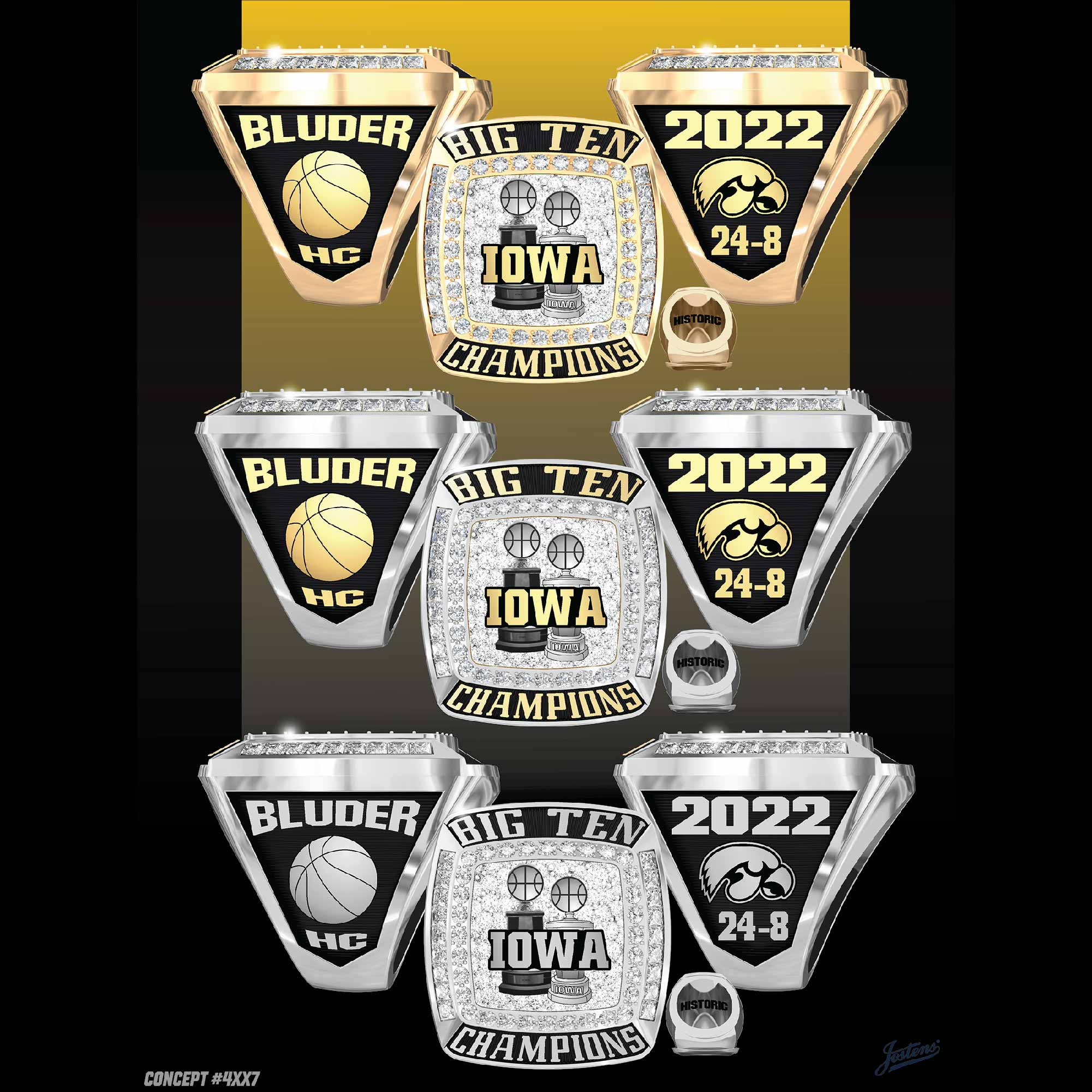 University of Iowa Women's Basketball 2022 Big Ten Championship Ring