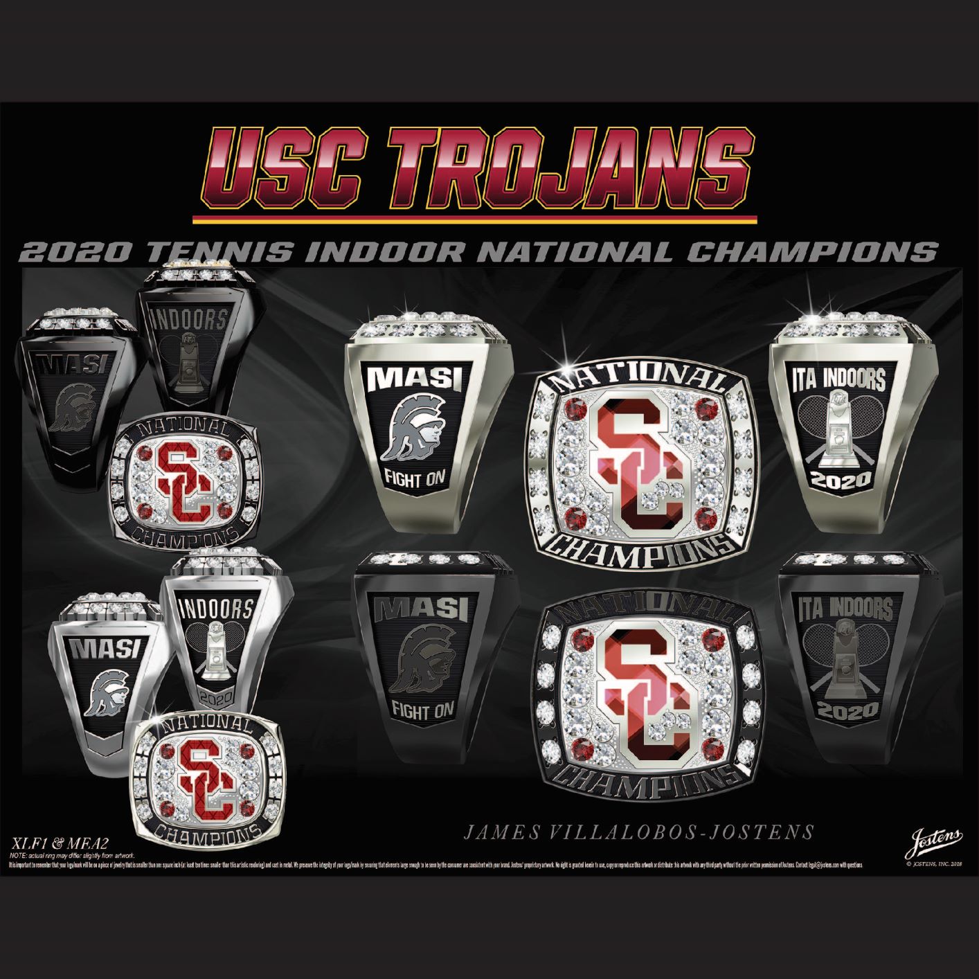 University of Southern California Men's Tennis 2020 National Championship Ring