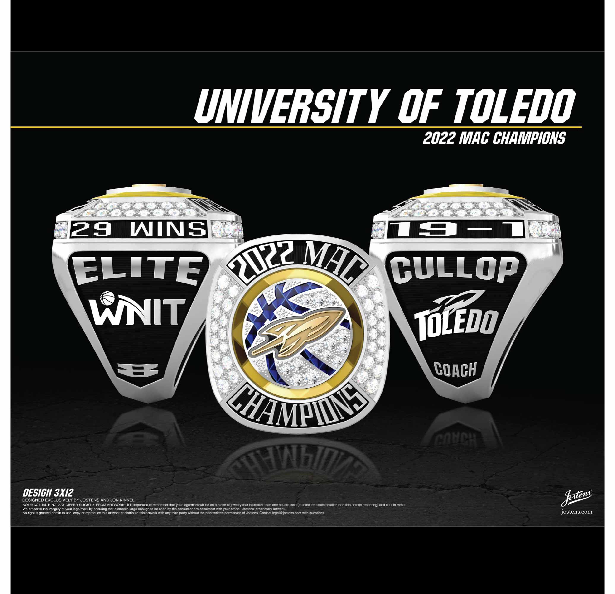 University of Toledo Women's Basketball 2022 MAC Championship Ring