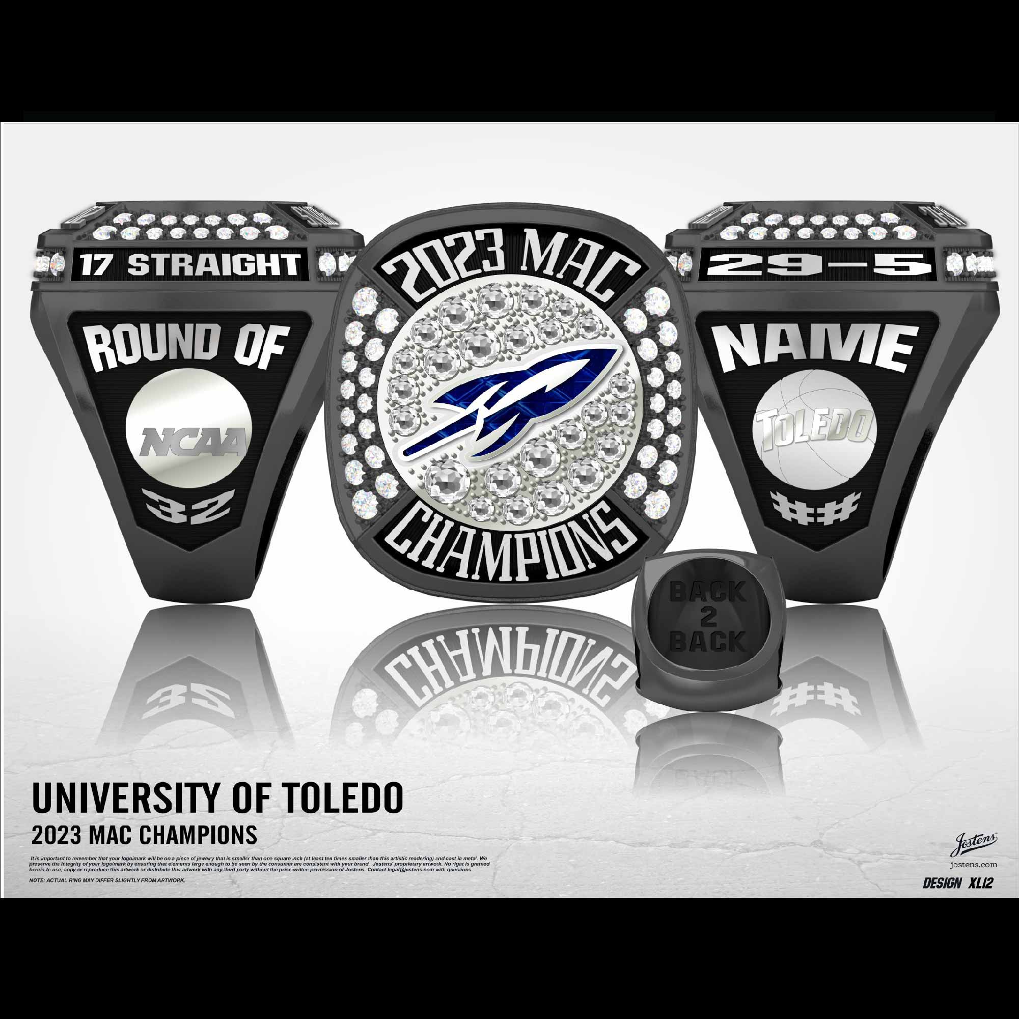 University of Toledo Women's Basketball 2023 MAC Championship Ring