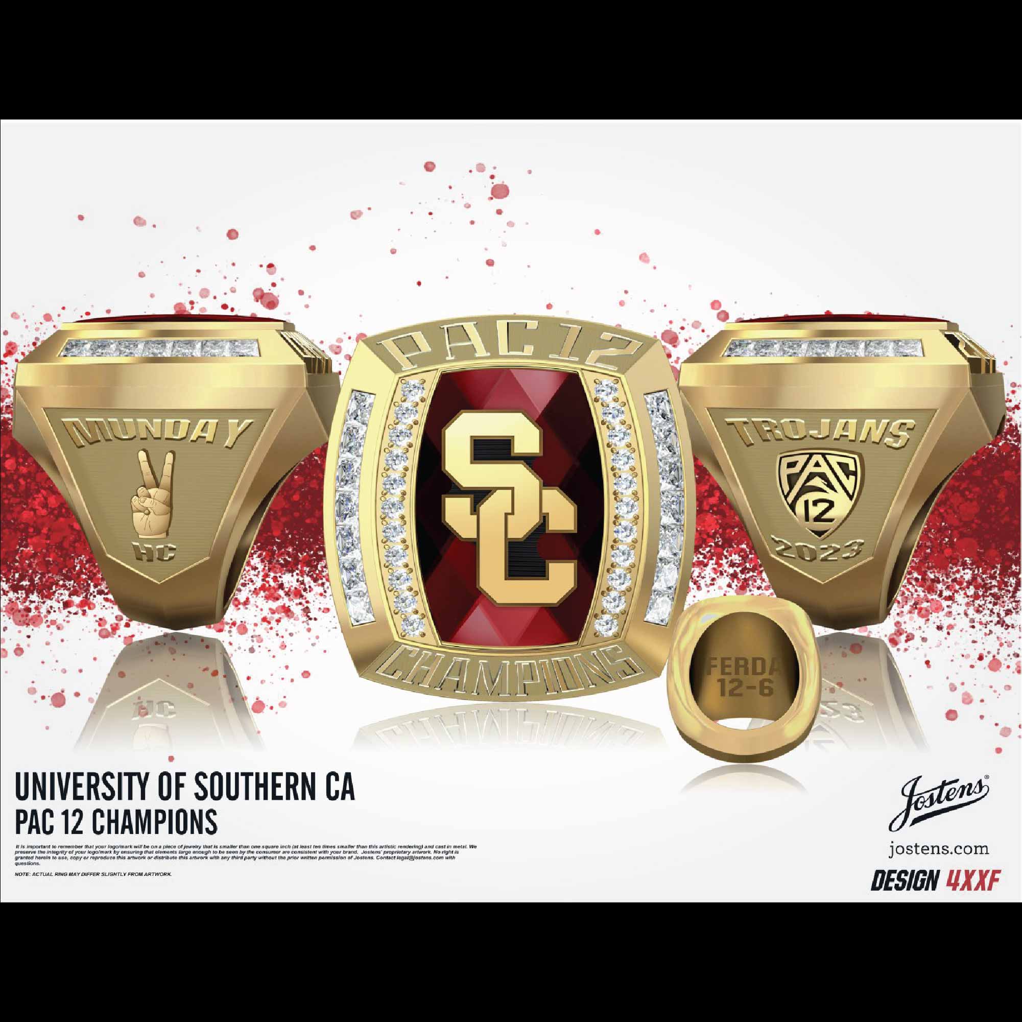 USC Women's Lacrosse 2023 Pac-12 Championship Ring