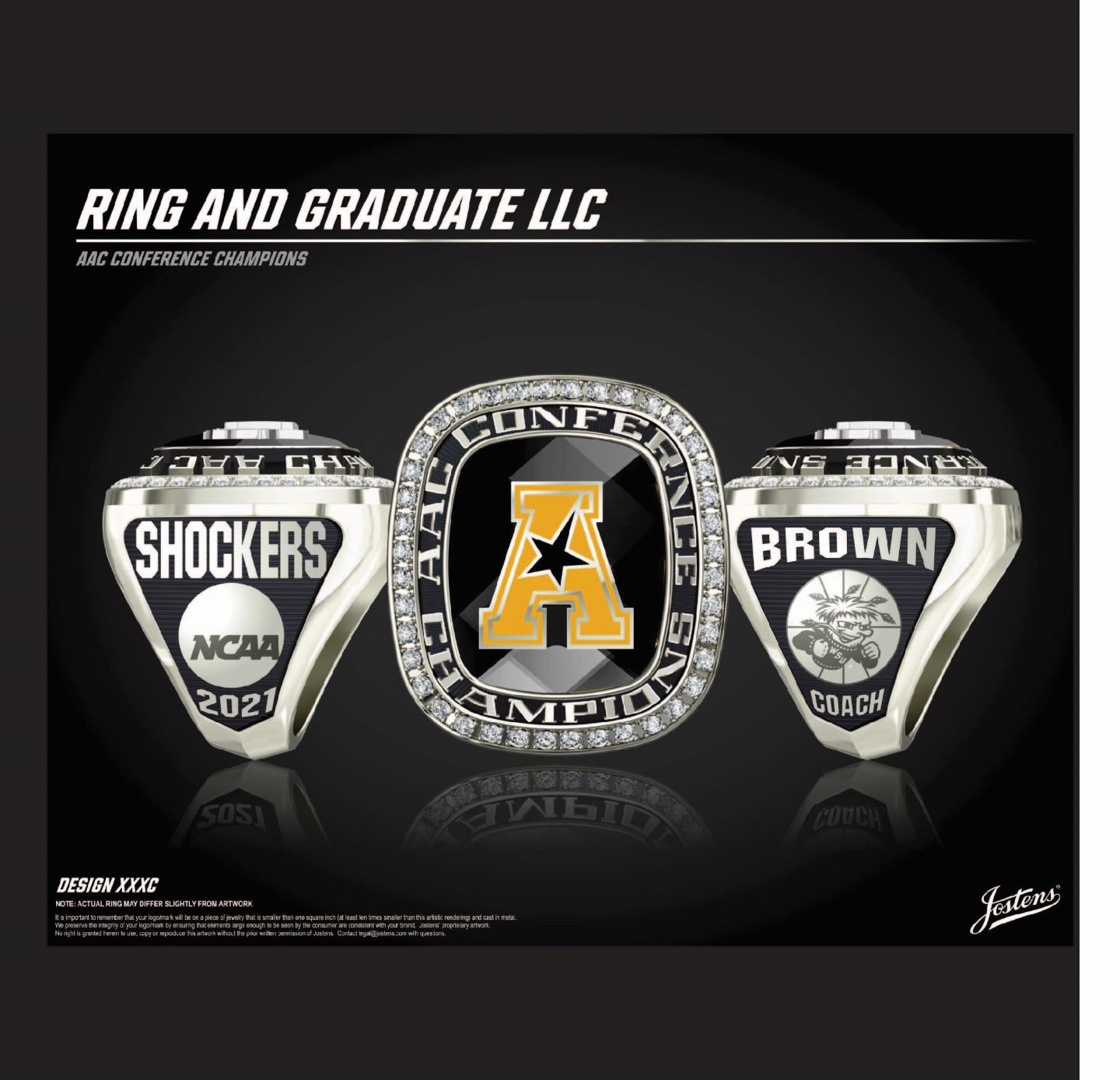 Wichita State University Men's Baseball 2021 AAC Championship Ring